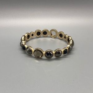 Gold & Hematite Bangle Bracelet